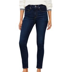 LOFT Women’s jeans, curvy high waist skinny ankle, dark rinse, Size 27/4